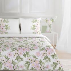 Takoy Pamut ágyneműhuzat 220x200 cm fehér, rózsaszín virágmintával NIKA 44