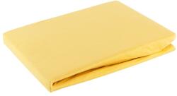 Takoy Pamut jersey gumis lepedő 90x200x25 cm mustársárga, grammsúly 125 g/m2