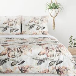 Takoy Mikroszálas ágyneműhuzat 220x200 cm fehér, narancssárga levélmintával ARINA Design 91