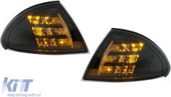 KITT Lightning Angel Eyes Headlights suitable for BMW 3 Series E46 Limousine Touring (05.1998-08.2001) Chrome (HLBME46C)