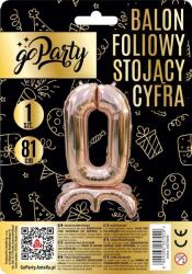 Go Party Álló Fólia Lufi 0 Rose Gold 81CM