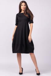 SHOPIKA Rochie lalea cambrata din jerseu punto milano, neagra Talie unica
