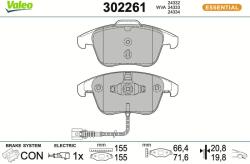 VALEO Sada brzdových platničiek kotúčovej brzdy VALEO 302261 (302261)
