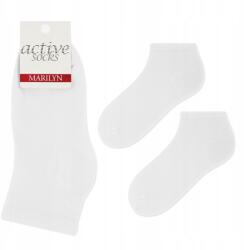 Marilyn Pamut lábszárvédő zokni Marilyn Forte 58 B fehér, univerzális méret (skarpetki damskie bawełniane niskie białe)