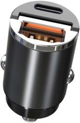 Siegbert Incarcator auto Siegbert 38W, hidden design, fast charging, power quick charge 3.0, corp metalic, negru