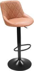 Mobikon Scaun bar piele ecologica maro coniac metal negru Terkan 40x43x86-106 cm (0000400913)