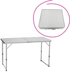 Mobikon Masa camping pliabila aluminiu mdf alb Kepi 120x60x54 cm (0000404281)