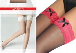 Marilyn Női önhordó harisnya csipkével Marilyn Coco I16 fekete-piros 1/2 (Pończochy samonośne z koronką)
