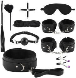 Dodaco Set accesorii din plus cu 10 piese, pentru jocuri de rol si relaxare, culoare neagra