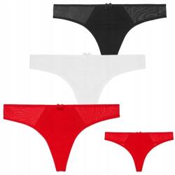Moraj Női pamut tanga alsó, ajándék szett, 3 darabos L-es méret (BDM501-025)