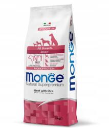 Monge Kutyaeledel felnőtt kutyák számára, Felnőtt Marhahús rizzsel 12Kg- Monge márka