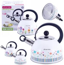 Kamille Vízforraló Indukciós Síppal 1, 8 L Kamille két folklór mintával (KM1079)