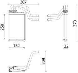 MAHLE Výmenník tepla vnútorného kúrenia MAHLE AH 335 000P (AH 335 000P)