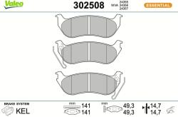 VALEO Sada brzdových platničiek kotúčovej brzdy VALEO 302508 (302508)