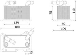 MAHLE Chladič motorového oleja MAHLE CLC 323 000P (CLC 323 000P)