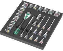 Wera 9722 ratchet and socket set 8000 C Zyklop 1/2" Set 1 in foam insert 31-piece (05150112001) - 24mag