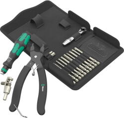 Wera 9532 Chain Riveter Workshop Set, 20-piece, tool set black/green, including reversible bit ratchet, 1/4 (05136042001) - vexio