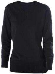 Kariban Női Kariban KA966 Ladies' v-neck Jumper -3XL, Black
