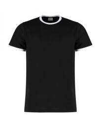 Kustom Kit Férfi rövid ujjú póló Kustom Kit Fashion Fit Ringer Tee XS, Fekete/Fehér