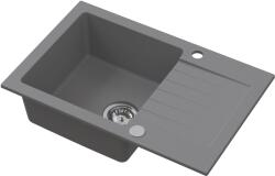 Ruvetti Pineko chiuvetă din granit 68x44.2 cm gri/grafit/onix 3001PN_GR140_W (3001PNGR140W) Chiuveta