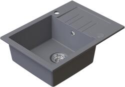 Ruvetti Pino chiuvetă din granit 60x44 cm gri/grafit/onix 3001PI_GR120_W (3001PIGR120W) Chiuveta