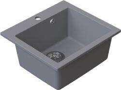 Ruvetti Ditto chiuvetă din granit 49x45 cm gri/grafit/onix 3001D_GR50_W (3001DGR50W) Chiuveta