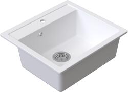 Ruvetti Ditto chiuvetă din granit 56x51 cm alb 3001D_WH60_W (3001DWH60W) Chiuveta