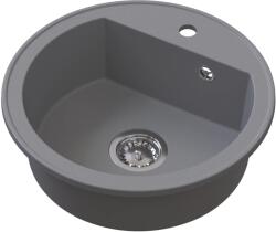 Ruvetti Ditto chiuvetă din granit 51x51 cm gri/grafit/onix 3001DR_GR_W (3001DRGRW) Chiuveta