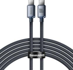 Baseus CAJY000701 Crystal Shine Series Cablu de Date USB-C - USB-C 100W 2m Negru