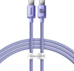 Baseus CAJY000605 Crystal Shine Series Cablu de Date USB-C - USB-C 100W 1, 2m Violet