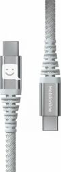 Mobilonline CABLU EKO Kevlar USB-C/USB-C 1, 2 M 60W Alb