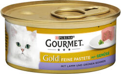 Gourmet 48x85g Gourmet Gold Paté bárány & zöldbab nedves macskatáp 36+12 ingyen
