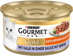 Gourmet 48x85g Gourmet Gold Omlós falatok borjú & zöldség nedves macskatáp 36+12 ingyen