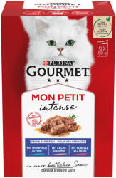 Gourmet 24x50g Gourmet Mon Petit tonhal, lazac, pisztráng nedves macskatáp 18+6 ingyen