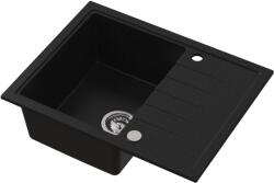 Ruvetti Axel gránit mosogató 65x50 cm fekete 3001AX_BC120_W (3001AXBC120W)