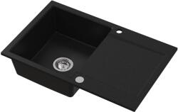 Ruvetti Signum gránit mosogató 79x50 cm fekete 3001S_BC160_W (3001SBC160W)