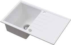 Ruvetti Axel gránit mosogató 79x50 cm fehér 3001AX_WH160_W (3001AXWH160W)