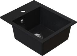 Ruvetti Pino gránit mosogató 50x40 cm fekete 3001PI_BC40_W (3001PIBC40W)