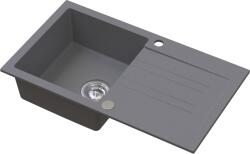 Ruvetti Pino gránit mosogató 77x44 cm szürke/grafit/onix 3001PI_GR160_W (3001PIGR160W)