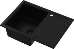 Ruvetti Axel gránit mosogató 68x49.5 cm fekete 3001AX_FB140_W (3001AXFB140W)