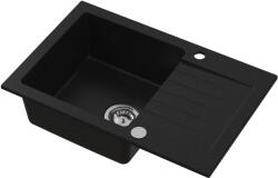 Ruvetti Pineko gránit mosogató 68x44.2 cm fekete 3001PN_BC140_W (3001PNBC140W)