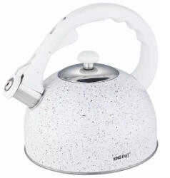 Kinghoff Teáskanna, Sípszóval, Fehér Gránit Mintás, 2.6L KH-1407