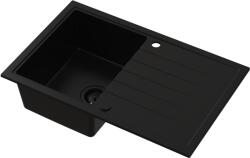 Ruvetti Axel gránit mosogató 79x50 cm fekete 3001AX_FB160_W (3001AXFB160W)