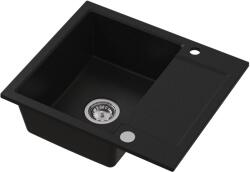 Ruvetti Signum gránit mosogató 59x50 cm fekete 3001S_BC120_W (3001SBC120W)