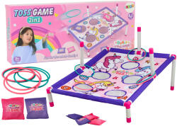 LeanToys Arcade Game Hoop Bag Throw 2In1 Unicorn Board