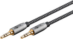 Goobay 65274 audio kábel 2 M 3.5mm TRS Fekete, Ezüst (65274)