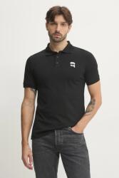 Karl Lagerfeld pamut póló - fekete S - answear - 31 990 Ft