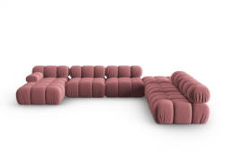 Micadoni Диван от розово кадифе 379 cm Bellis - Micadoni Home (MIC_SET6R_2_F1_BELLIS1)