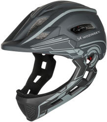 Wozinsky Gyerek Kerékpáros Sisak - S - Hátoldali Leddel - Szürke (HT-27S)