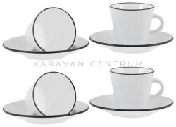 Gimex Linea Line eszpresszókészlet, fehér-fekete (FF550990)